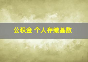 公积金 个人存缴基数